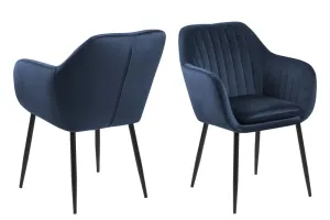 Stílusos szék Nashira - sötétkék fémezett