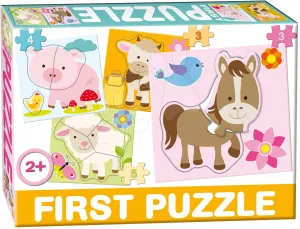 Dohány gyermek puzzle 4 képpel Baby First Farm 639