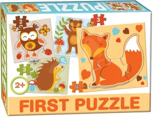 Dohány puzzle 4 képpel Baby First Erdei állatkák 639-5