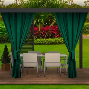 Csodálatos sötétzöld kerti függöny kerti pavilonhoz 155x240 cm #1174028