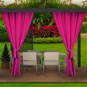 Luxus kész rózsaszín kerti függöny pavilonhoz 155x220 cm