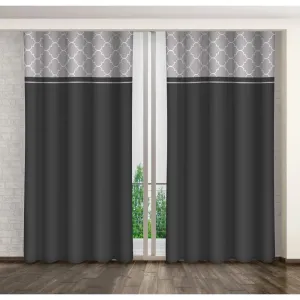 Modern sötétszürke sötétítő függöny Hossz: 260 cm
