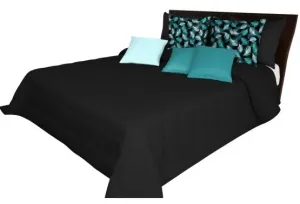 Fekete varrott ágytakaró Szélesség: 220 cm | Hossz: 240 cm