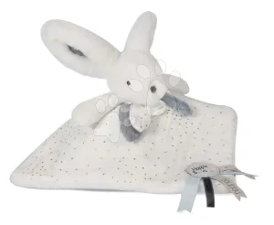 Plüss nyuszi dédelgetéshez Bunny Happy Glossy Doudou et Compagnie fehér 25 cm ajándékcsomagolásban 0 hó-tól