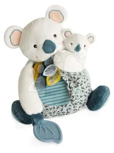 Plüss koala kölykével és rágókával Yoca le Koala Doudou et Compagnie kék 25 cm ajándékcsomagolásban 0 hó-tól