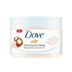 Dove Tápláló testradír makadámdióval és rizstejjel (Exfoliating Body Scrub Crushed Macadamia & Rice Milk) 225 ml