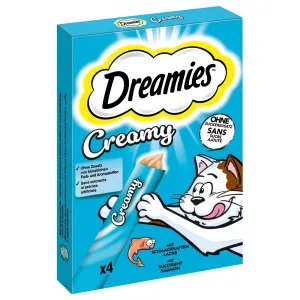 44x10g Dreamies Creamy Snacks Lazac jutalomfalat macskáknak