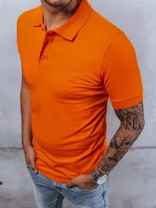 Modern galléros póló narancssárga színben