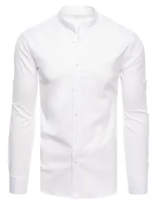 Trendi fehér ing álló gallérral