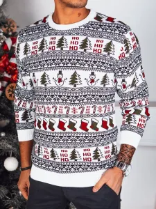 Eredeti fehér karácsony mintás pulóver