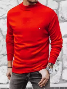 Stílusos piros pulóver #329194