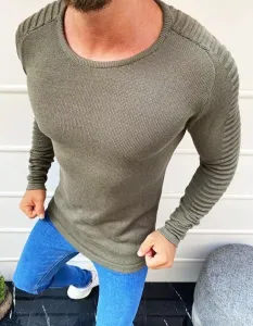 Trendi khaki színű pulóver