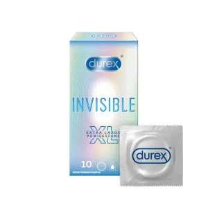 Durex Invisible XL 10 db extra vékony, nagyobb méretű óvszer