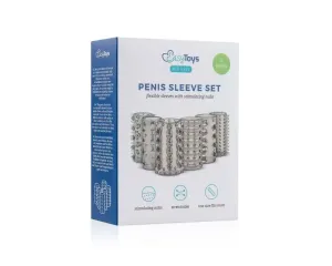 Easytoys Penis Sleeve - péniszmandzsatta szett - füst (6db)