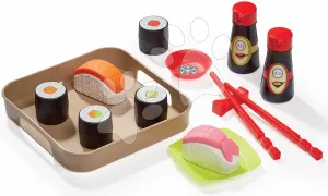 Élelmiszerek tálcán Sushi 100% Chef Écoiffier pálcikákkal és hozzávalókkal 13 darabos 18 hó-tól