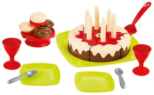 Születésnapi csokitorta 100% Chef Écoiffier étkészlettel sütményekkel 25 darabos 18 hó-tól