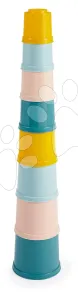 Készségfejlesztő torony BB AbricK Écoiffier 8 színes csésze legkisebbeknek 6 hó-tól