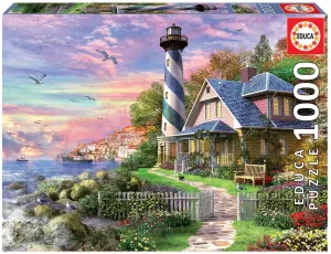 Educa puzzle Lighthouse at Rock Bay 1000 darabos és fix ragasztó 17740
