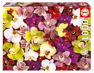 Puzzle Orchid Collage Educa 1000 darabos és Fix ragasztó