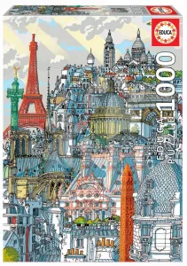 Puzzle Paris Carlo Stanga Educa 1000 darabos és Fix ragasztó