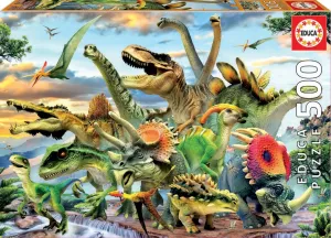Educa puzzle Dinoszaurusz 500 darabos és fix ragasztó 17961