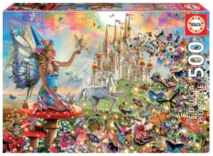 Puzzle Fairy & Butterflies Educa 500 darabos és Fix ragasztó