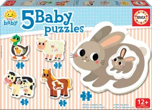 Educa puzzle legkisebbeknek Baby 5 - Állatkák nyuszival 17574