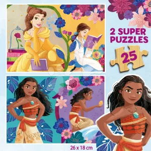 Fa puzzle Disney Princess Educa 2x25 darabos 3 évtől
