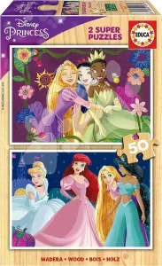 Fa puzzle Disney Princess Educa 2x50 darabos 4 évtől