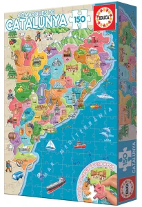 Puzzle Katalónia térképe nevezetességekkel Educa 150 darabos 7 évtől