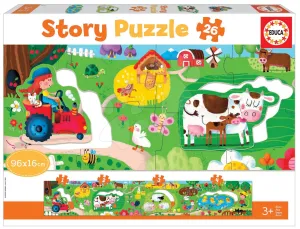 Puzzle legkisebbeknek Story the Farm Educa mese a farmon 26 darabos