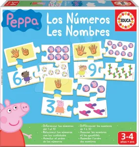 Oktatójáték Ismerkedem a Számokkal Peppa Pig Educa ábrákkal és számjegyekkel 40 darabos