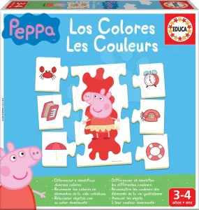 Oktatójáték Ismerkedem a Színekkel Peppa Pig Educa ábrákkal és színekkel 42 darabos
