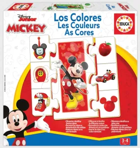 Oktatójáték Ismerkedünk a színekkel Mickey & Friends Educa 6 ábra 42 elemből 3 éves kortól