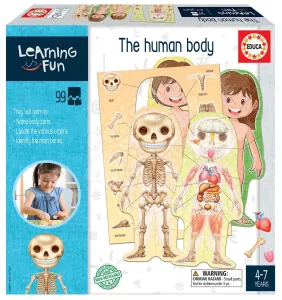 Oktatójáték legkisebbeknek The Human Body Educa Ismerkedünk az emberi testtel képekkel 99 darabos 4 évtől