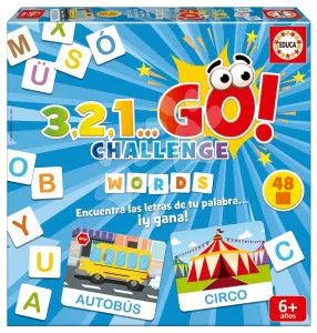 Társasjáték Szavak 3,2,1... Go! Challenge Words Educa 48 szó 150 betű spanyol 6 évtől