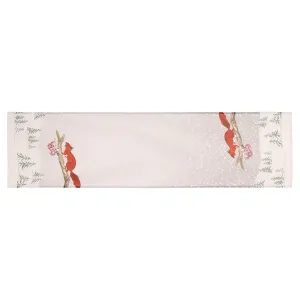 Havas tájkép mókussal karácsonyi motívumú asztali futó, 40 x 150 cm
