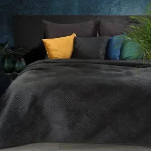 Minőségi steppelt ágytakaró fekete színben Szélesség: 170 cm | Hossz: 210 cm #1173615