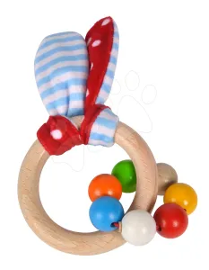 Fa csörgő Toy with Ears Baby Eichhorn fülekkel és golyókkal 3 hó-tól