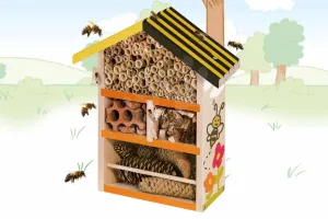 Fa méhkaptár Outdoor Bee House Eichhorn Rakd össze és fesd ki - ecsettel és festékekkel 6 évtől