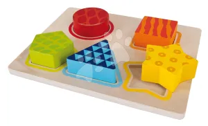 Fa készségfejlesztő játék Color Sortingboard Eichhorn 5 formaillesztő kockával 12 hó-tól