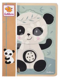 Fa formaillesztő puzzle Panda Eichhorn 6 részes 12 hó-tól