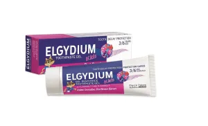 ELGYDIUM Fluorinnal és erdei gyümölcsízű géles fogkrém 2-6 éves gyermekek számára Kids 50 ml