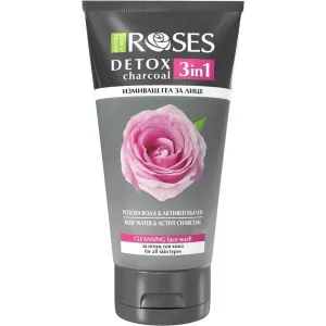 ELLEMARE Roses Detox (Cleansing Face Wash) 150 ml bőrtisztító gél aktív szénnel