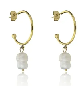 Emily Westwood Aranyozott karika fülbevaló gyöngyökkel Noa EWE23099G