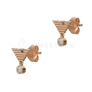 Emporio Armani Eredeti bronz fülbevaló kristályokkal EG3582221