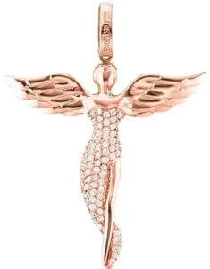 Engelsrufer Rózsaszín aranyozott ezüst medál Angyal cirkónium kövekkel ERP-ANGEL-R 5,2 cm