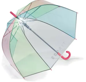 Esprit Esernyő Transparent Long AC Domeshape Rainbow 53161 pink