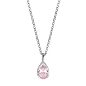 ESPRIT ezüst nyaklánc rózsaszín cirkóniával  nyaklánc ESNL01601142