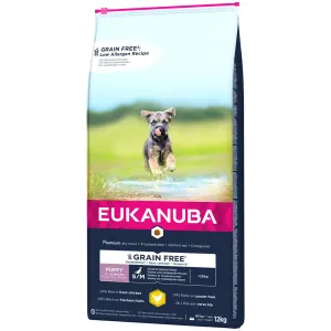 2x12kg Eukanuba Grain Free Puppy Small / Medium Breed csirke száraz kutyatáp
